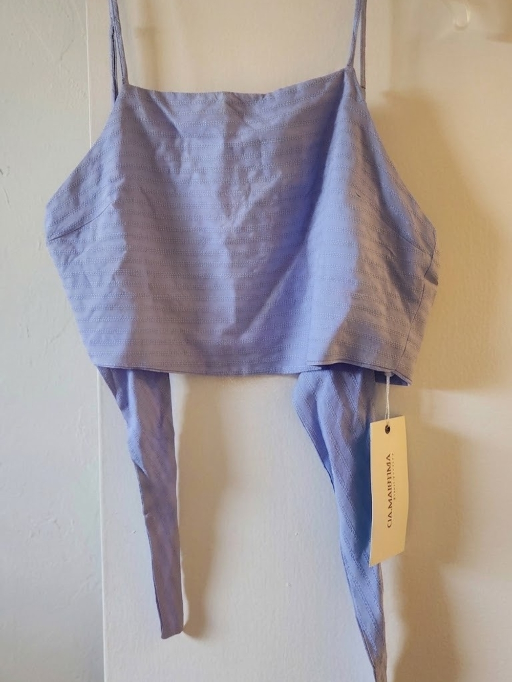 CIA MARITMIA Lavender Tie-Back Crop Cami
